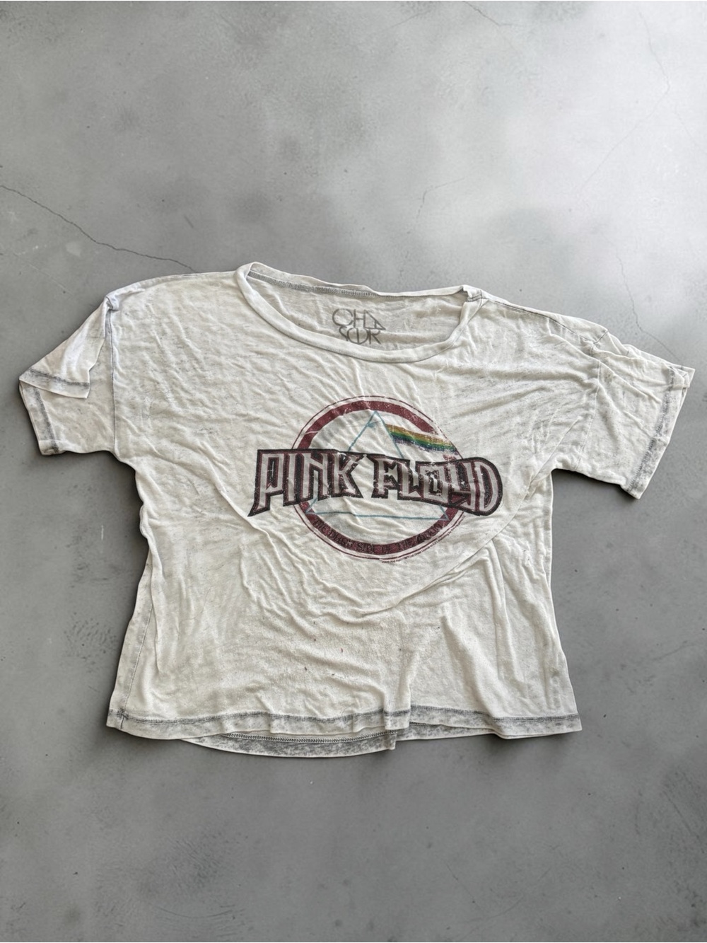 Chaser White Pink Floyd Short Sleeve Tee